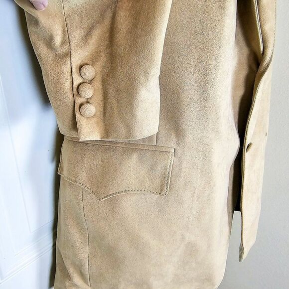 Vintage Alfred Big & Tall Southwestern Tan Suede Blazer Size 42* - Picture 4 of 9